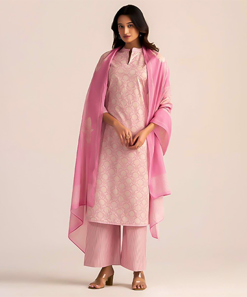 Pink Cotton Casual Wear Salwar Kameez in croatia
