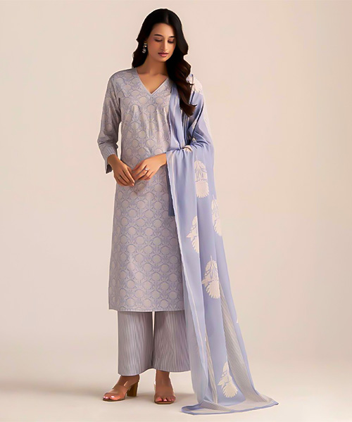 Purple Cotton Casual Wear Salwar Kameez