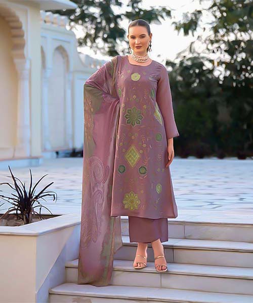 Purple Viscose Party Wear Salwar Kameez
