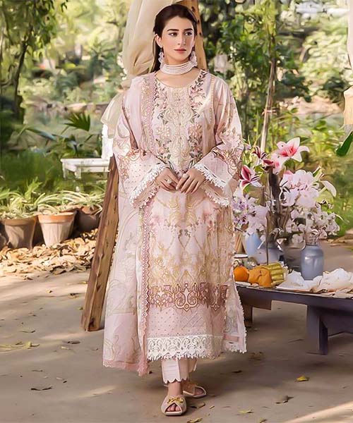 Pink  Cotton Casual Wear Salwar Kameez