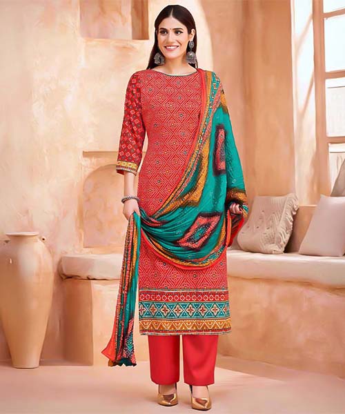 Orange  Jam Casual Wear Salwar Kameez in edinburgh