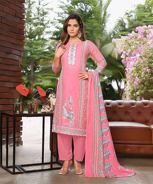 Pink  Cotton Casual Wear Salwar Kameez in ripon