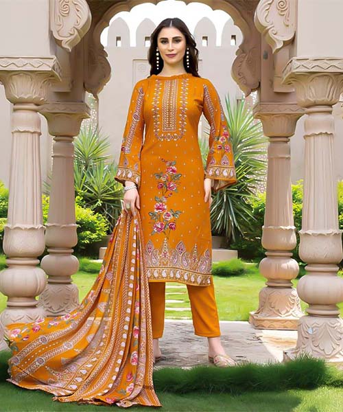 Yellow Viscose Rayon Casual Wear Salwar Kameez