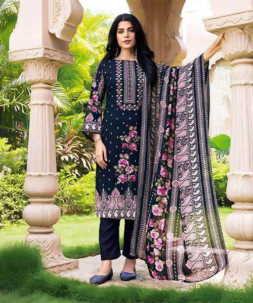 Blue Viscose Rayon Casual Wear Salwar Kameez