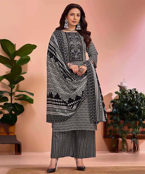 Black Cambric Cotton Casual Wear Salwar Kameez in northampton