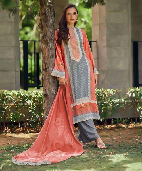 Grey  Lawn Cotton Casual Wear Salwar Kameez in northampton