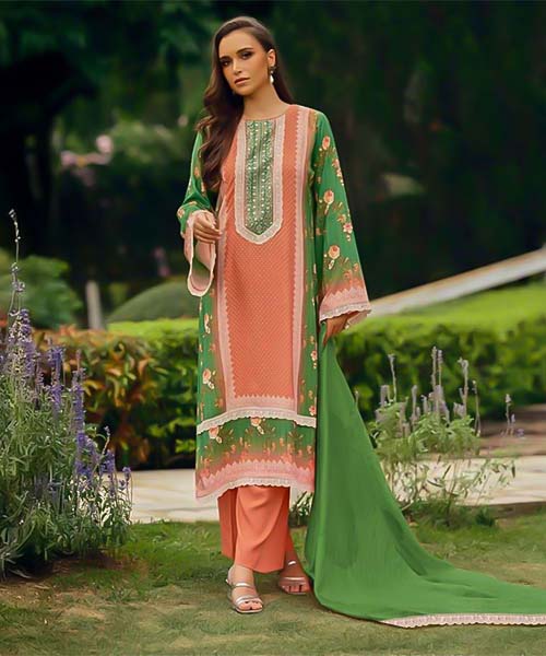 Orange  Lawn Cotton Casual Wear Salwar Kameez in northampton