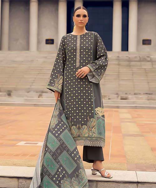 Grey Viscose Casual Wear Salwar Kameez