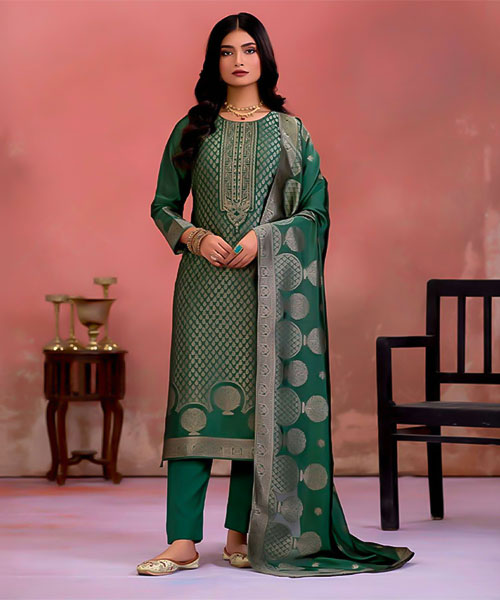 Green  Bangalory Silk Jacquard Party Wear Salwar Kameez in canada
