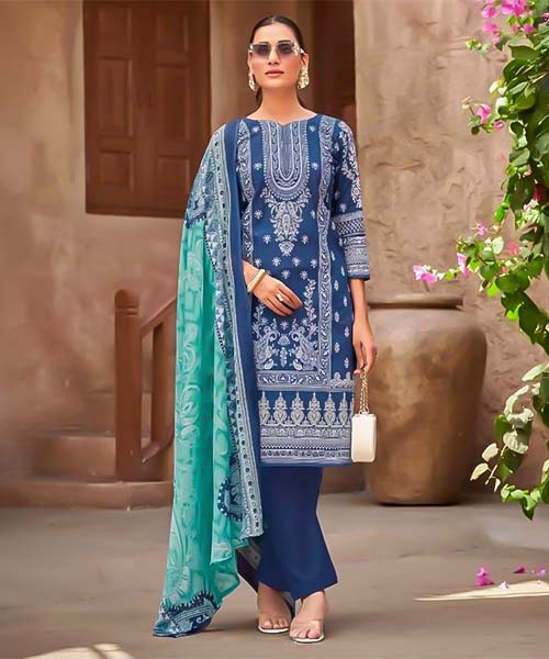 Blue Lawn Casual Wear Salwar Kameez in austin