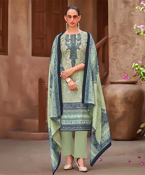 Green  Lawn Casual Wear Salwar Kameez in austin
