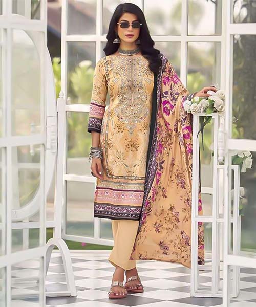 Yellow Lawn Casual Wear Salwar Kameez in austin