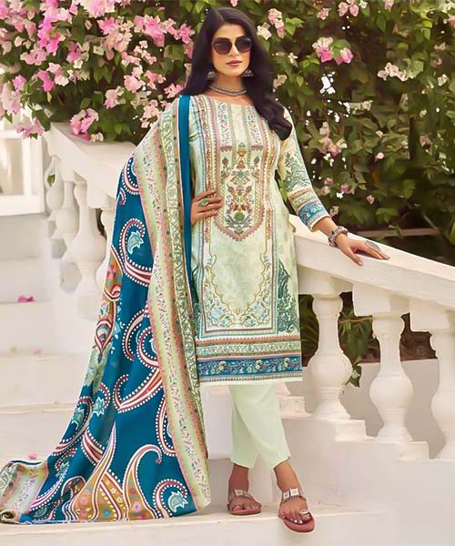 Green  Lawn Casual Wear Salwar Kameez in austin