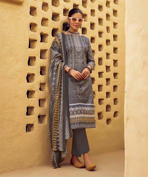 Grey Lawn Casual Wear Salwar Kameez in ipswich