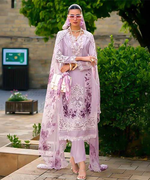 Purple  Cotton Casual Wear Salwar Kameez in canterbury