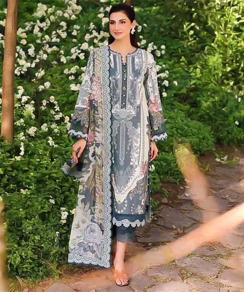 Grey  Cotton Casual Wear Salwar Kameez