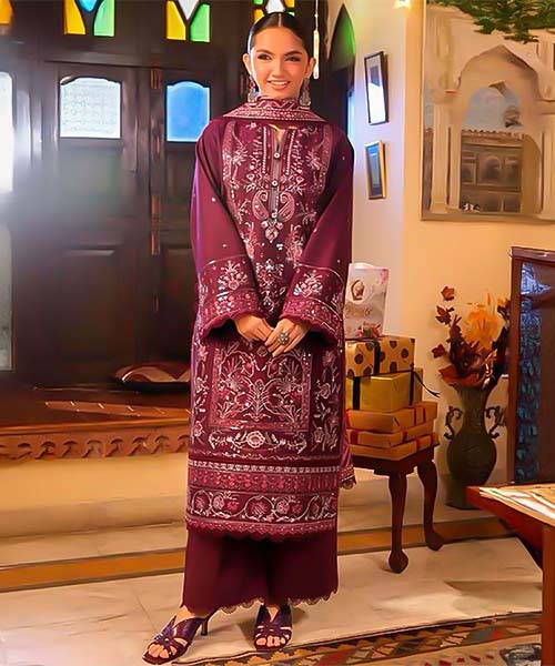 Brown  Lawn Cotton Casual Wear Salwar Kameez in chester