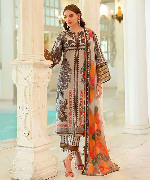 White  Lawn Cotton Casual Wear Salwar Kameez in chester