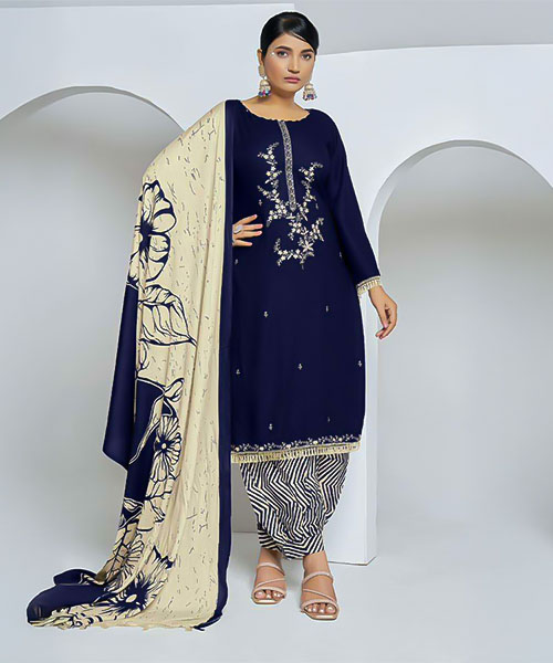 Blue Rayon Casual Wear Salwar Kameez in chester