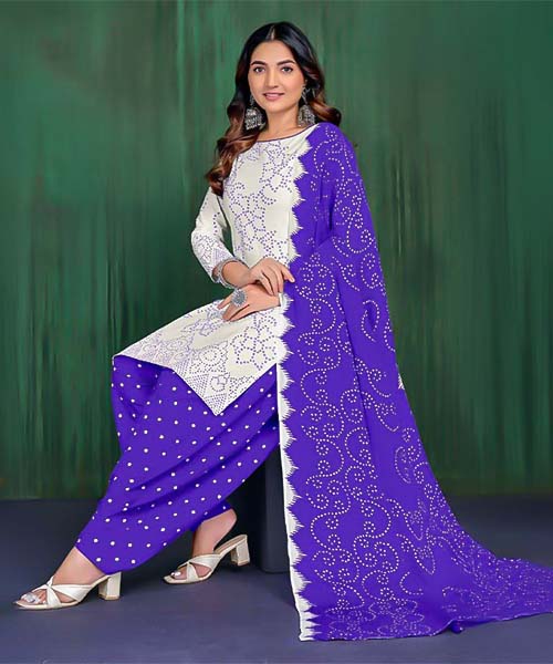 White  Cotton Casual Wear Salwar Kameez in poole