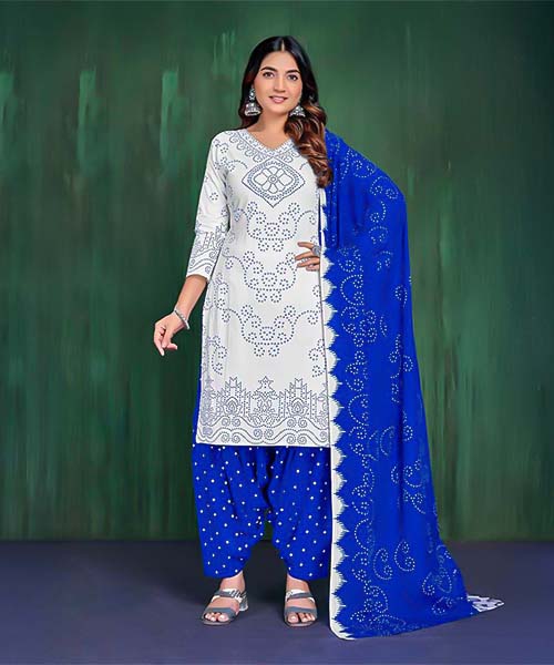 White  Cotton Casual Wear Salwar Kameez
