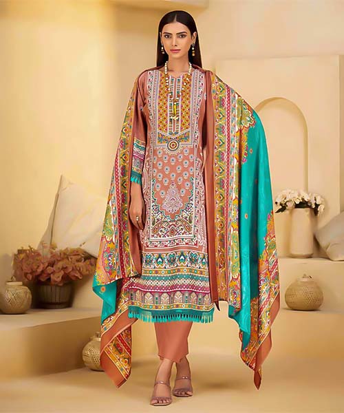 Yellow Mix Cotton Printed Salwar Kameez in czech republic