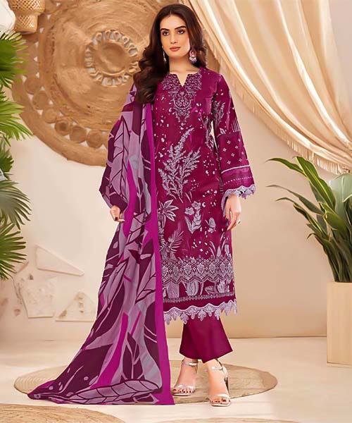Magenta  Cotton Printed Salwar Kameez in mumbai