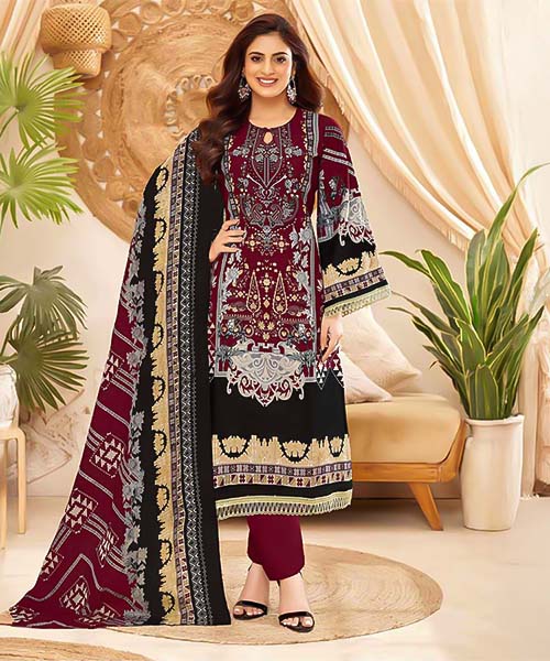 Red  Cotton Printed Salwar Kameez in mumbai