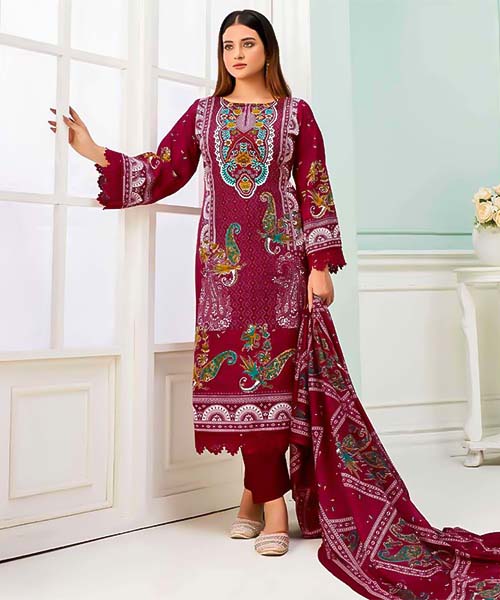 Brown  Cotton Casual Wear Salwar Kameez