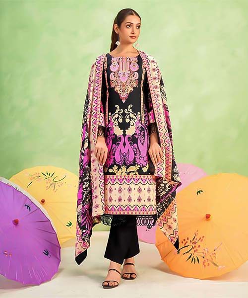 Black  Cotton Casual Wear Salwar Kameez