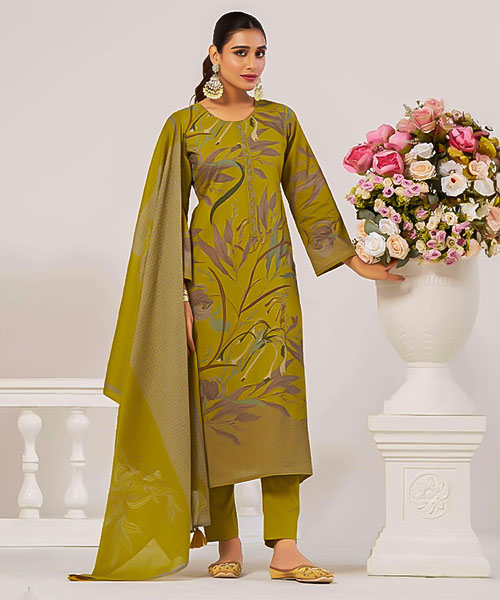 Green  Lawn Cotton Casual Wear Salwar Kameez in swansea