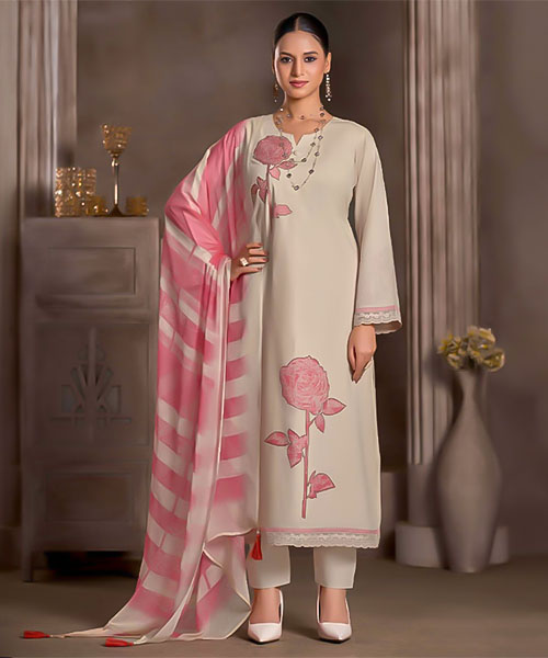 White  Lawn Cotton Casual Wear Salwar Kameez in swansea