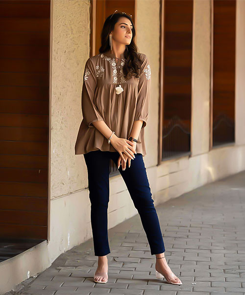 Brown Rayon Casual Wear Kurti in salford