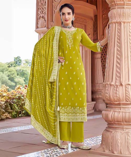 Green  Rayon Casual Wear Salwar Kameez in india