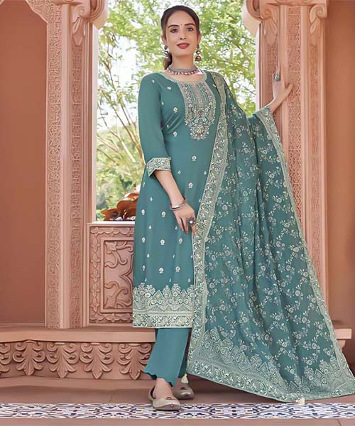 Blue  Rayon Casual Wear Salwar Kameez in india