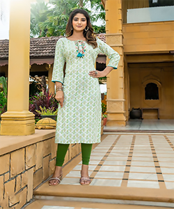 White Rayon Casual Kurtis