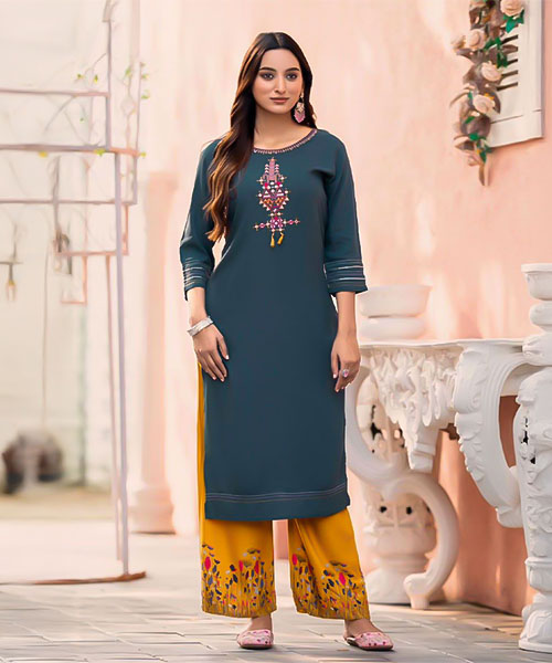 Grey Rayon Casual Wear Kurti in salford