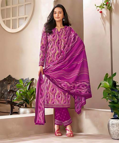 Purple Cotton Casual Wear Salwar Kameez in norway