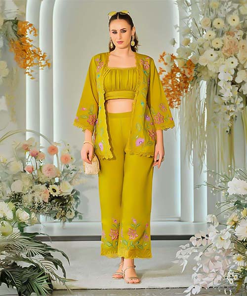 Green  Viscose  Party Wear Kurti in denver