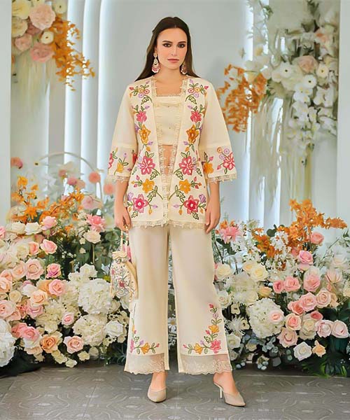 White  Viscose  Party Wear Kurti in denver