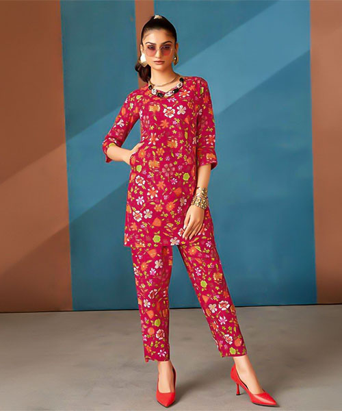 Red  Cotton Printed Kurti in nottingham