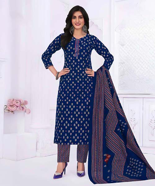 Blue Cotton Casual Wear Salwar Kameez in austin