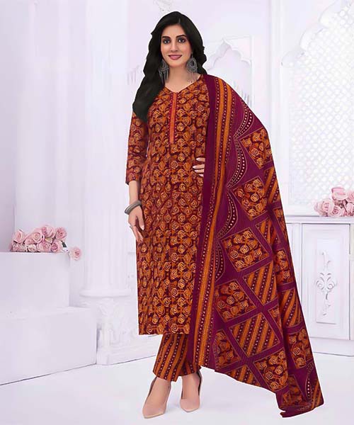 Red  Cotton Casual Wear Salwar Kameez in austin
