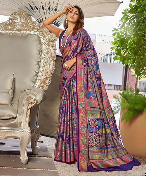 Violet Moss Printed Saree in louisville
