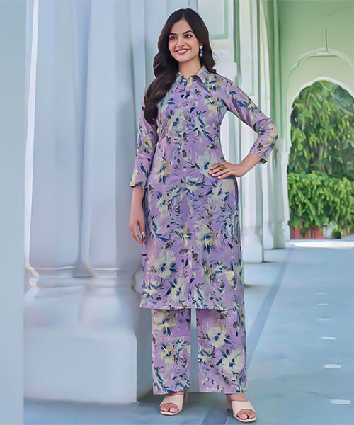 Purple  Chanderi Casual Wear Kurti in salford