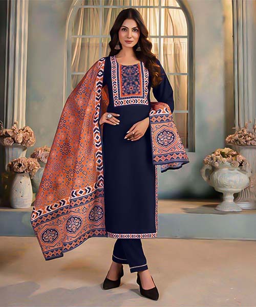 Blue  Rayon Casual Wear Salwar Kameez in peterborough