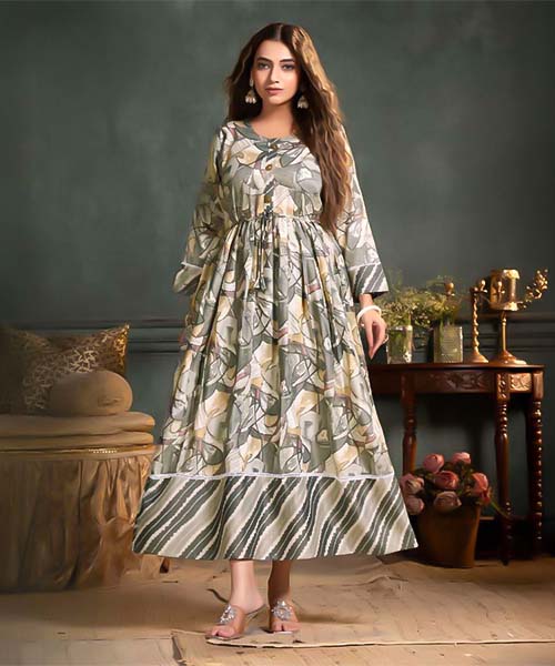 Grey  Capsule Print Casual Wear Kurti in glasgow