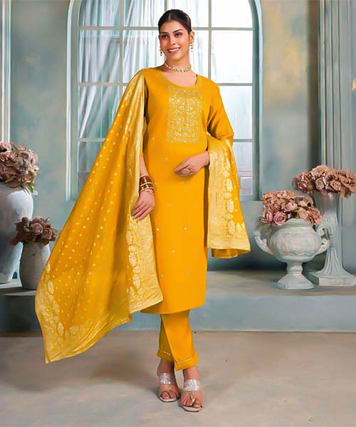Yellow  Vertican  Casual Wear Salwar Kameez in carlisle