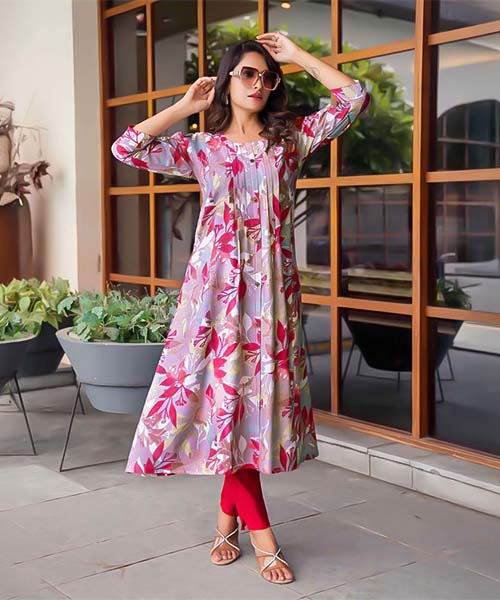 Pink  Vertican Casual Wear Kurti in middlesbrough