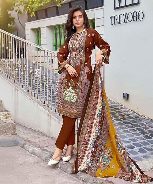Brown  Fancy Casual Wear Salwar Kameez in northampton